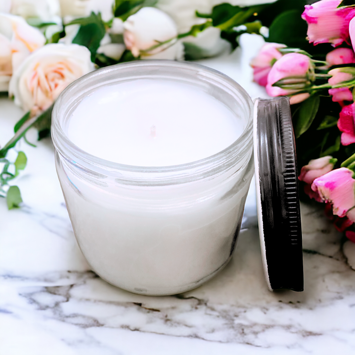 Set the mood for success with this invigorating success candle. Infused with the calming scents of baby powder, jasmine, rose, and geranium, and grounded with earthy cedar musk, it's the perfect blend to create a positive and motivating environment. Ignite your drive and inspire success with each and every burn.