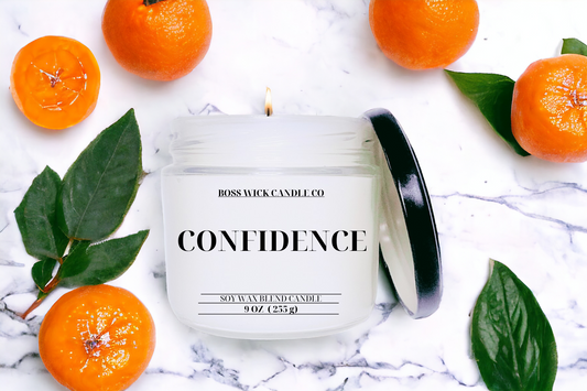 Inspire your inner boss with our Confidence candle. Zesty citrus orange and vanilla notes in this candle will provide an invigorating and energizing scent that fills your space with self assurance. Light the flame and take control!
Up to 30 hours of burn time
Premium soy wax blend
Phthalate free fragrance oils
Lead free cotton wick