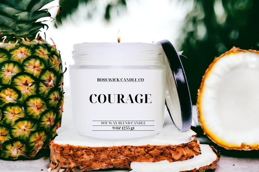 Be a courageous boss with this powerful candle! A pleasant blend of pineapple, coconut, and sugary notes symbolize the strength to persevere. Ignite the courage within and strive for greatness. Unleash the power of courage and become a leader!